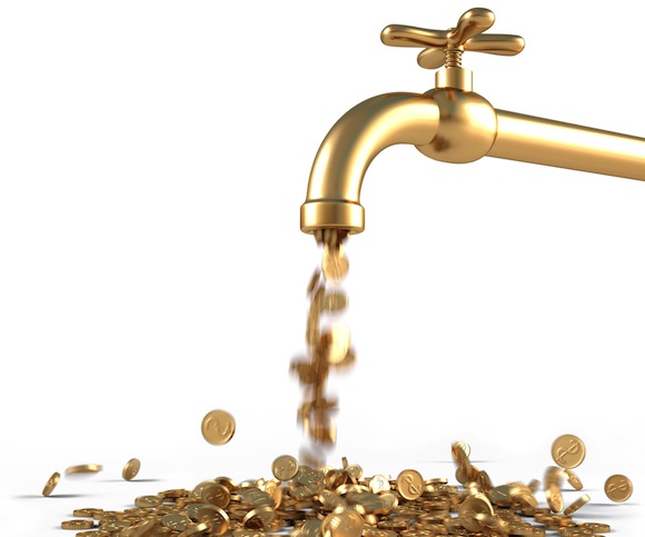 Faucet of gold