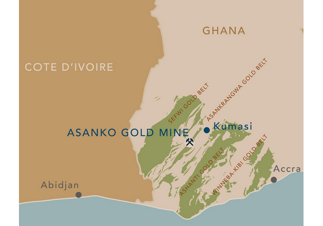 Asanko Gold project map