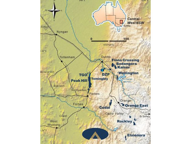 Alkane's New South Wales Project Locations