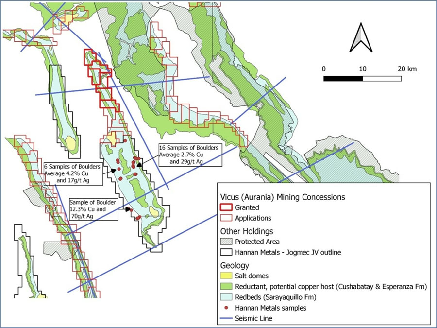 Aurania Peru Concession Map