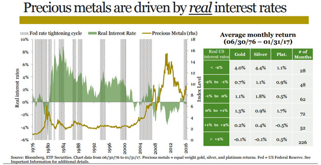 Precious Metals and Real Interest Rates