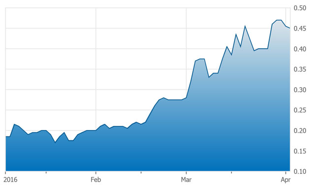 BonTerra 3-month chart