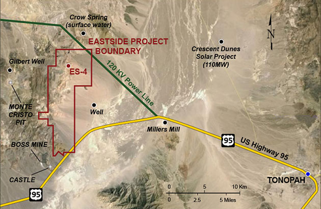 Eastside Project Map, Nevada