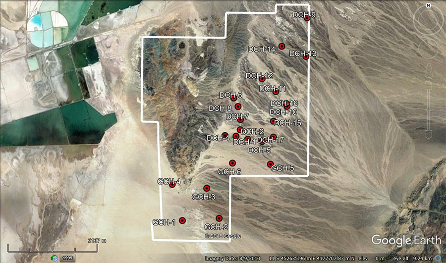 Cypress Clayton Valley, Nevada Drill Hole Map March 2018