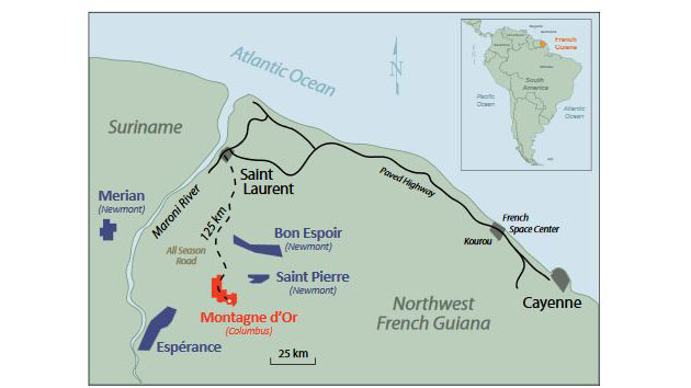 Montagne d'Or Map