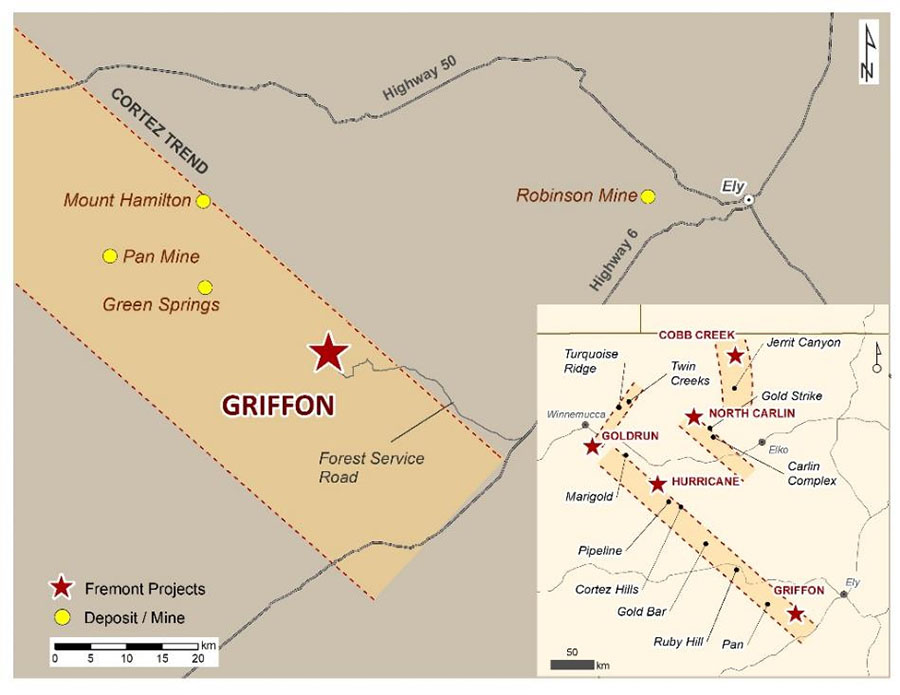 Fremont Gold Griffon Map