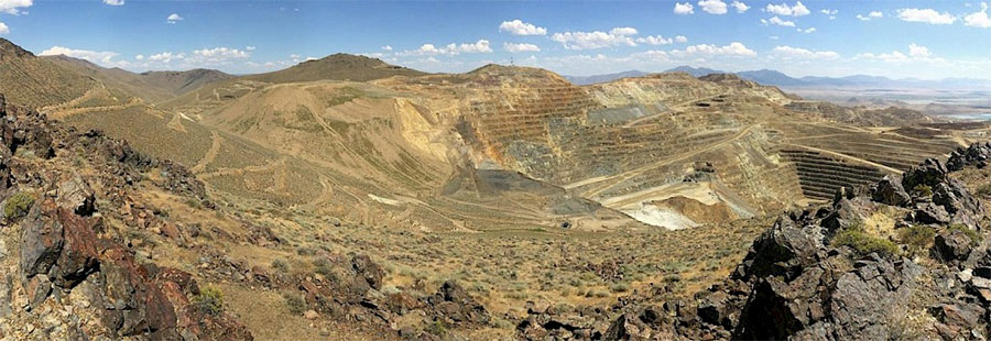 View of Newmont’s Phoenix Mine from GSV’s Virgin Fault mineral zone