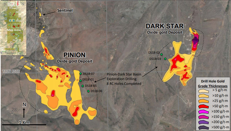 Gold Standard Ventures Dark Star and Pinon Project Map