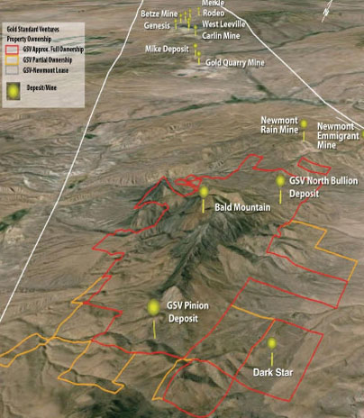 Gold Standard Ventures Carlin Trend Map