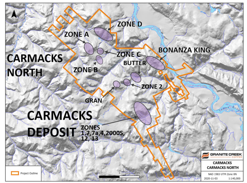Granite Creek Carmacks map