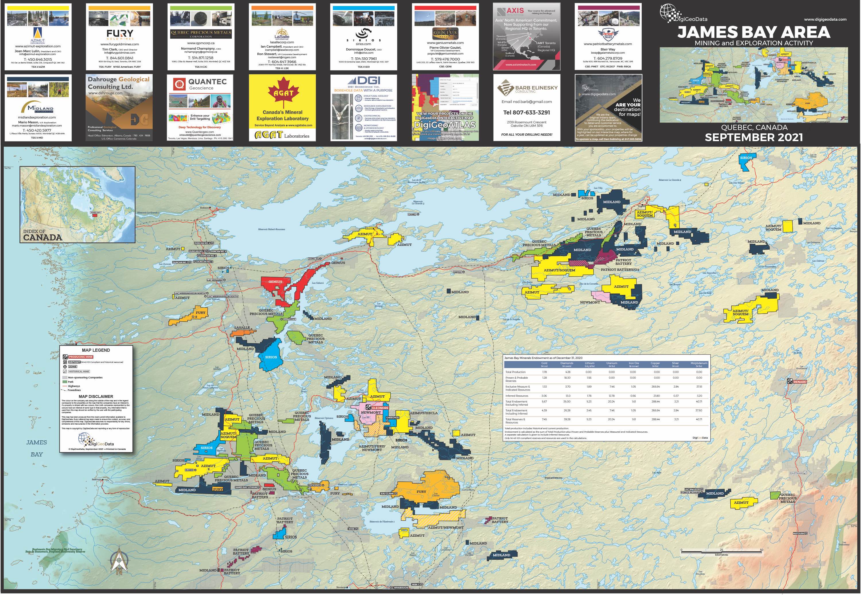 James Bay claims map