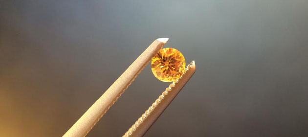 Orangey-yellow diamond