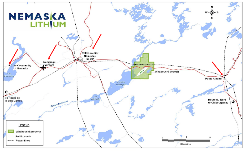 Nemaska Whabouchi Map