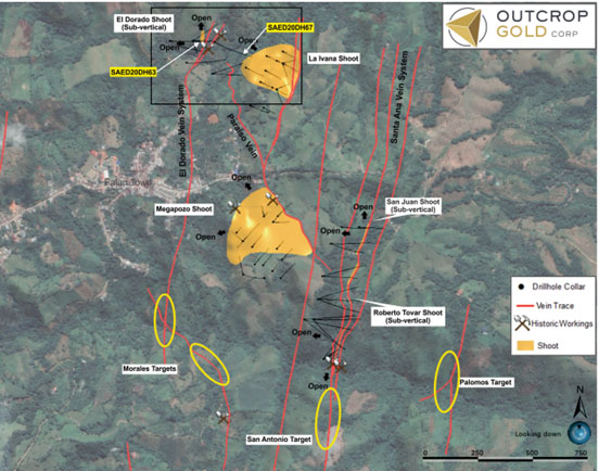 Outcrop Gold map