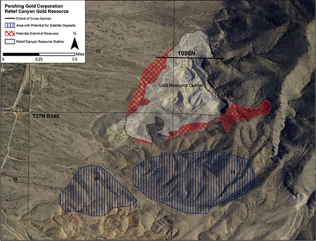 Pershing Gold Relief Canyon Gold Resource