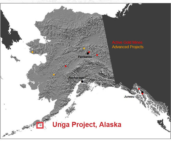 Redstar Unga Alaska map