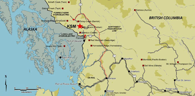 Seabridge KSM Location Map