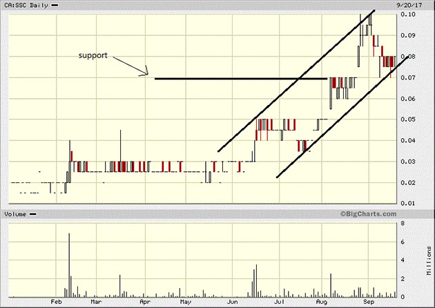 SSC Stock Chart