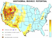 US Geothermal map