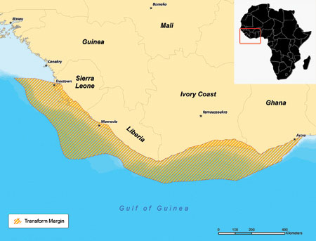 west africa transform margin