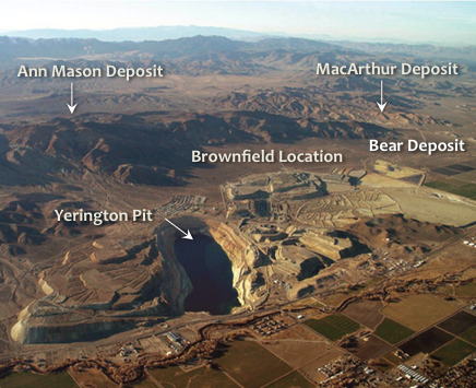 Yerington Pit and Surrounding Copper Deposits