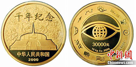 china coin gold