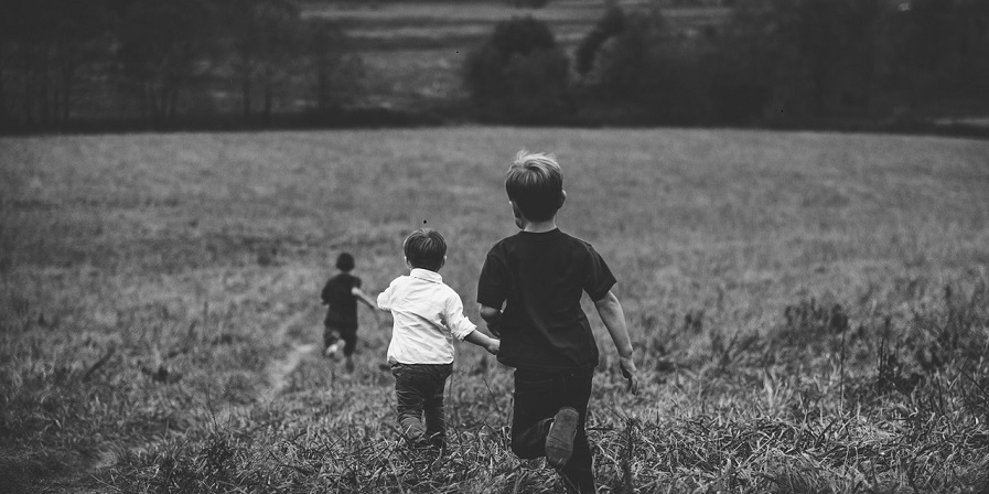 Boys running