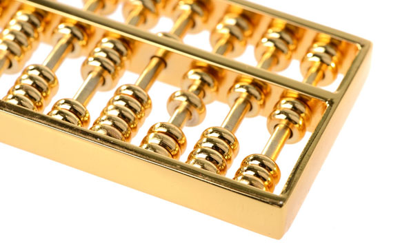 Gold abacus