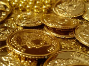 Gold pirate coins