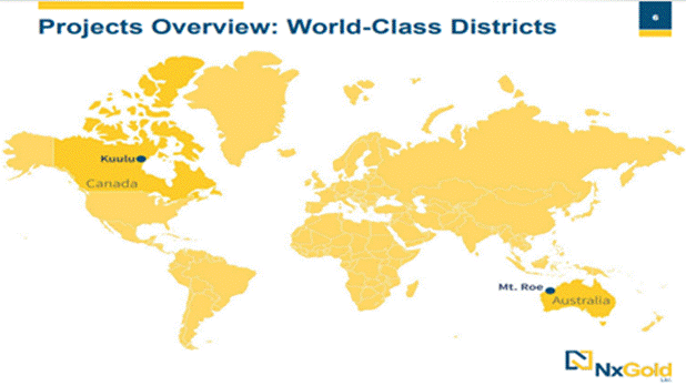 NxGold Project Map