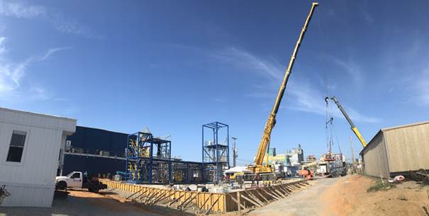 Building demonstration plant at Lanxess Project site