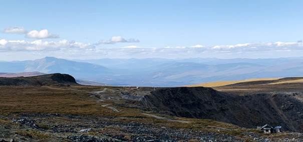 Keno Hill, Yukon, with Mt Haldane in the distance