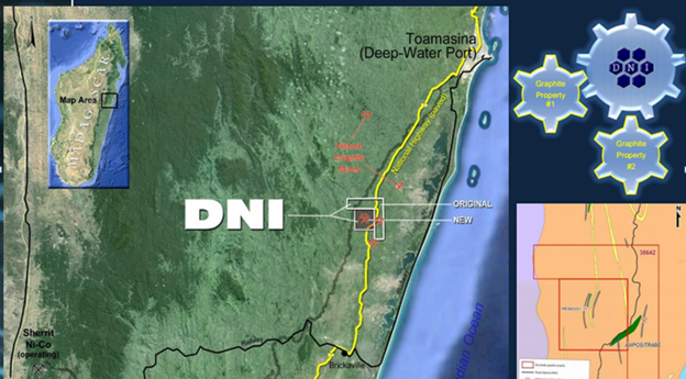 DNI Metals Project Map, Madagascar