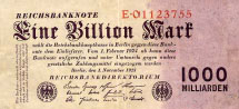 $1 billion mark note/German