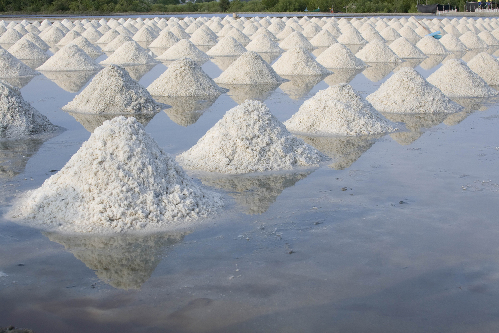 salt piles