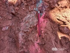 Copper testing equipment in dirt Copper testing equipment in dirt