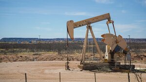 An oil well in the desert An oil well in the desert