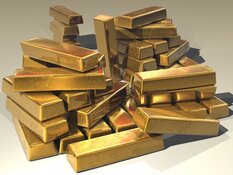 Pile of gold bars