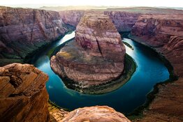 A lake in the desert