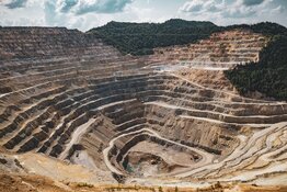 Mine pit with stairs